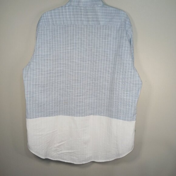 ROBERT GRAHAM CANO COLORBLOCK WOVEN CLASSIC FIT SPORT SHIRT BLUE MENS XL - Picture 3 of 6